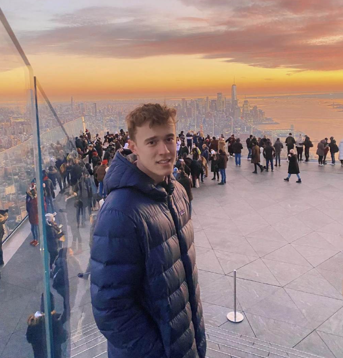 Drew at the Edge in NYC at sunset